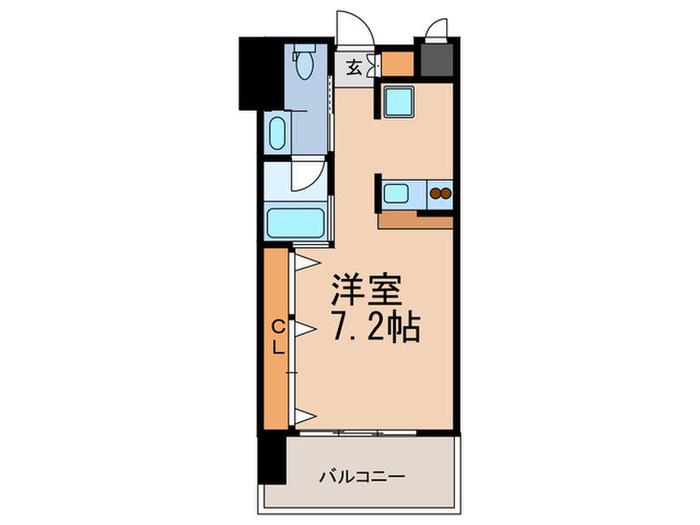 W.O.B.ROKKOHMICHI(ワンルーム/5階)の間取り写真