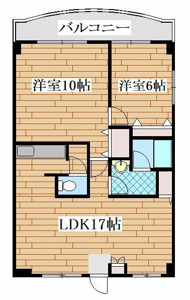 GS向ヶ丘(2LDK/2階)の間取り写真