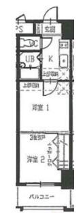 NO40 PROJECT2100博多駅前(2K/5階)の間取り写真