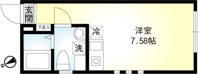 MINAMI-KAMATA RESIDENCE(ワンルーム/1階)の間取り写真