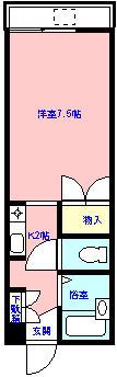 ドエル幕張(1K/1階)の間取り写真