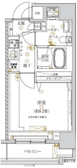 レガリス大塚(1K/7階)の間取り写真