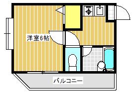 サンフラット(1K/3階)の間取り写真
