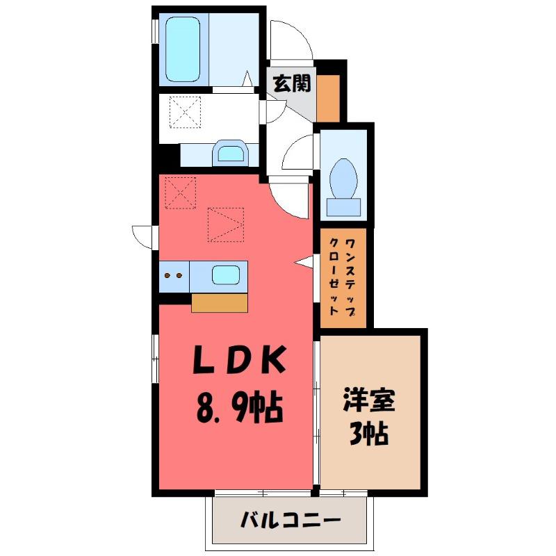 GRACE(1LDK/1階)の間取り写真