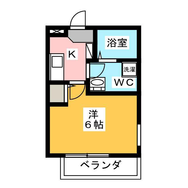 KLEIS武蔵関(1K/1階)の間取り写真