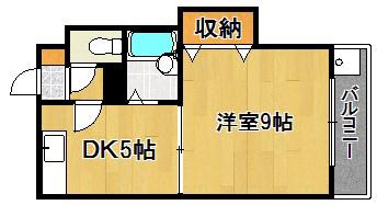 フジコーポラスI(1DK/2階)の間取り写真