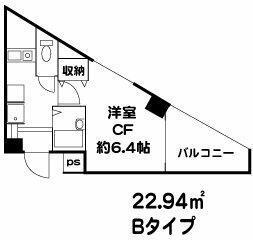 ドミール初台(1K/5階)の間取り写真