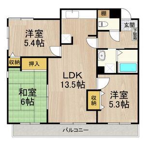 コート若園(3LDK/1階)の間取り写真