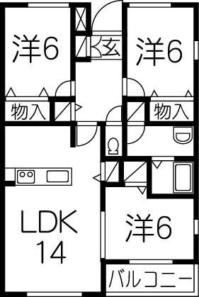 S・NET(3LDK/2階)の間取り写真