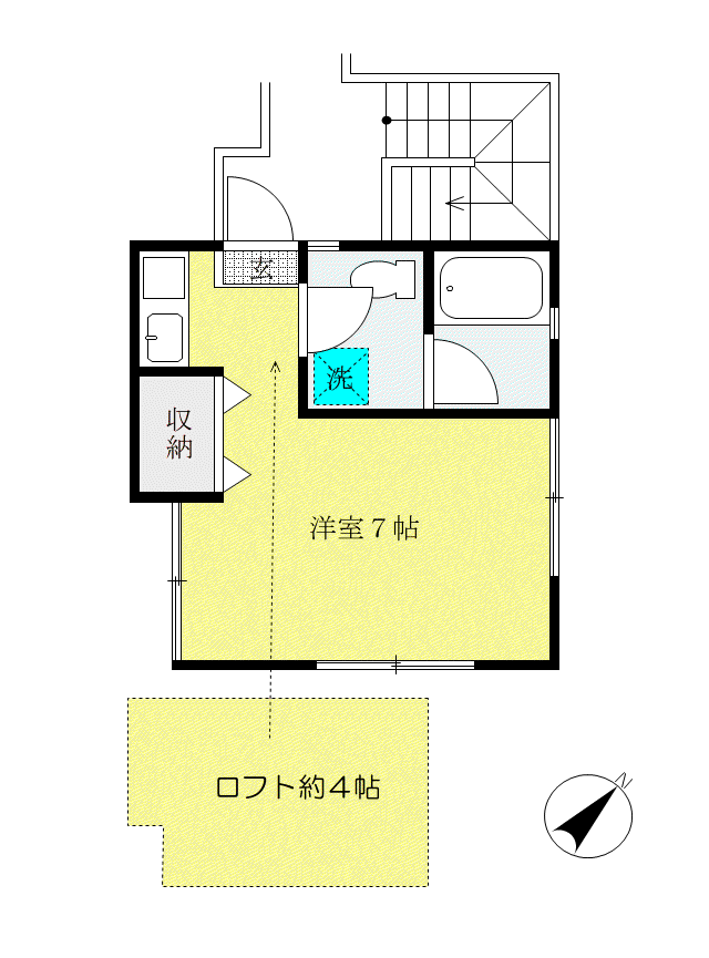 ソフィアコート(1K/2階)の間取り写真