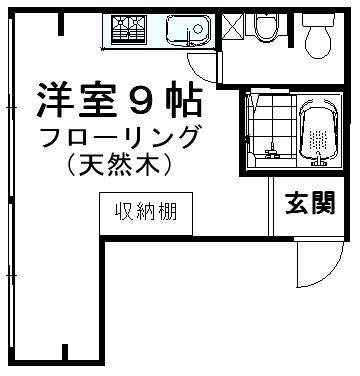 伸幸ビル(1K/2階)の間取り写真