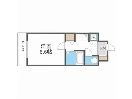 エスティライフ難波西(1K/3階)の間取り写真