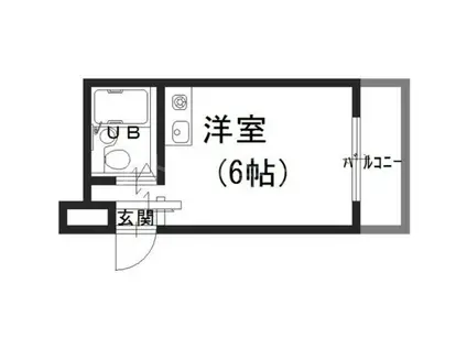 グランシャトー寺田町(ワンルーム/3階)の間取り写真