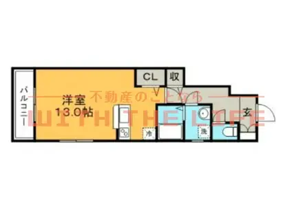 アセット(ワンルーム/1階)の間取り写真