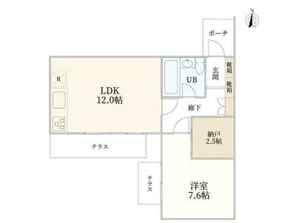 HIRO HOUSE(1LDK/1階)の間取り写真