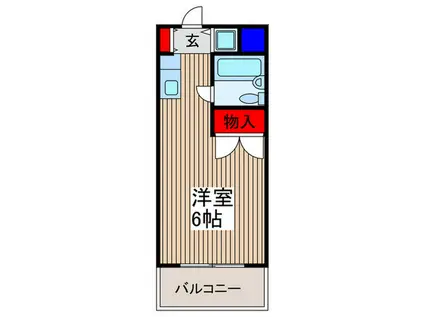 ウインベル・ソロ新狭山第3(ワンルーム/3階)の間取り写真