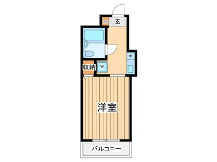 トップ溝の口第2(ワンルーム/2階)の間取り写真