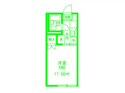 K-HOUSE横浜国大(1K/2階)の間取り写真
