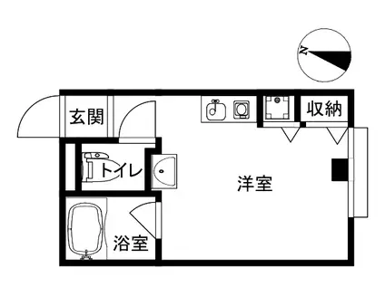 キャロルコート兼六(ワンルーム/3階)の間取り写真