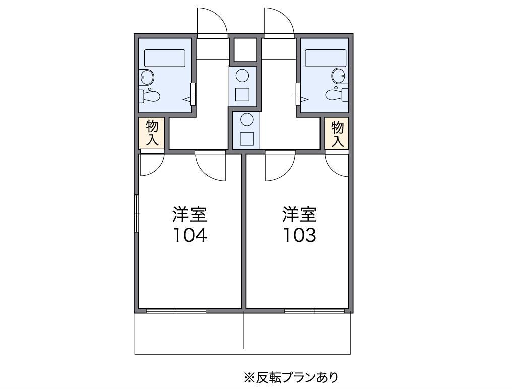 レオパレス緑町第2(1K/2階)の間取り写真