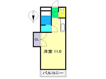 NANDEN/木犀舘(ワンルーム/4階)の間取り写真