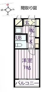 さくらコーポアビックス(1K/3階)の間取り写真