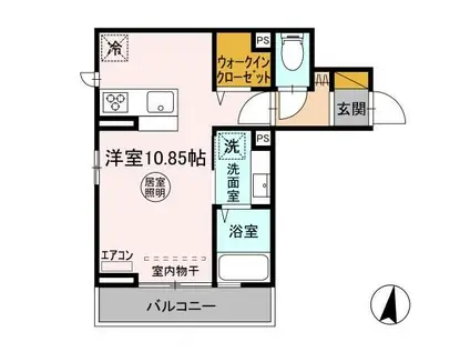 メゾン・デュ・シーニュIII(ワンルーム/3階)の間取り写真