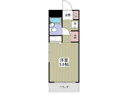 ソアール宮崎台(ワンルーム/2階)の間取り写真