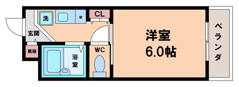 アソシアI番館(1K/5階)の間取り写真