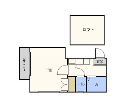 エミリーコート博多(1K/2階)の間取り写真