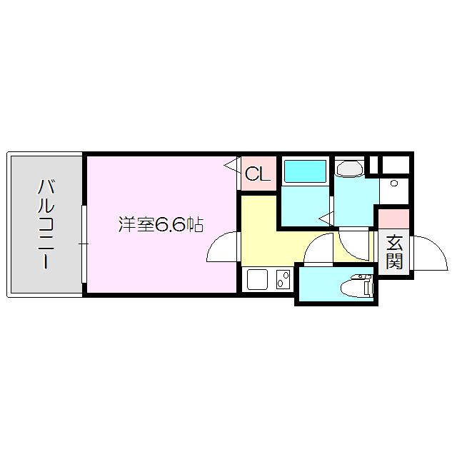 S-RESIDENCE新大阪RIDENTE(1K/9階)の間取り写真