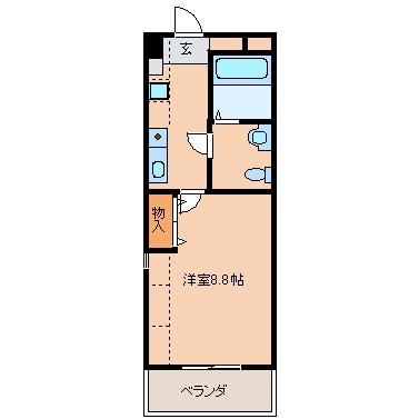 P-COM KOGA(1K/5階)の間取り写真