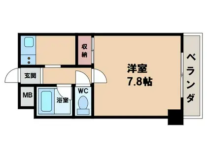 パレロイヤルビル(1K/5階)の間取り写真