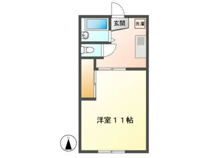 おおのビル(1K/2階)の間取り写真