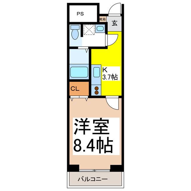 リバーサイドタワー RST(1K/5階)の間取り写真