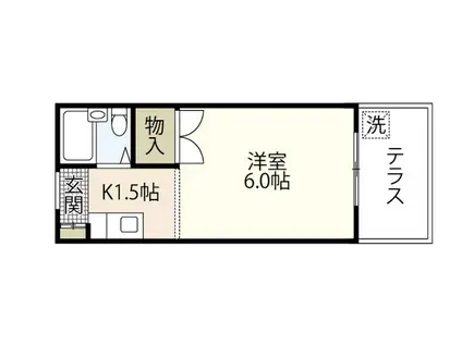 ライフワン美の里TWO(ワンルーム/2階)の間取り写真