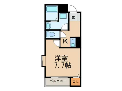 エクセル(1K/2階)の間取り写真
