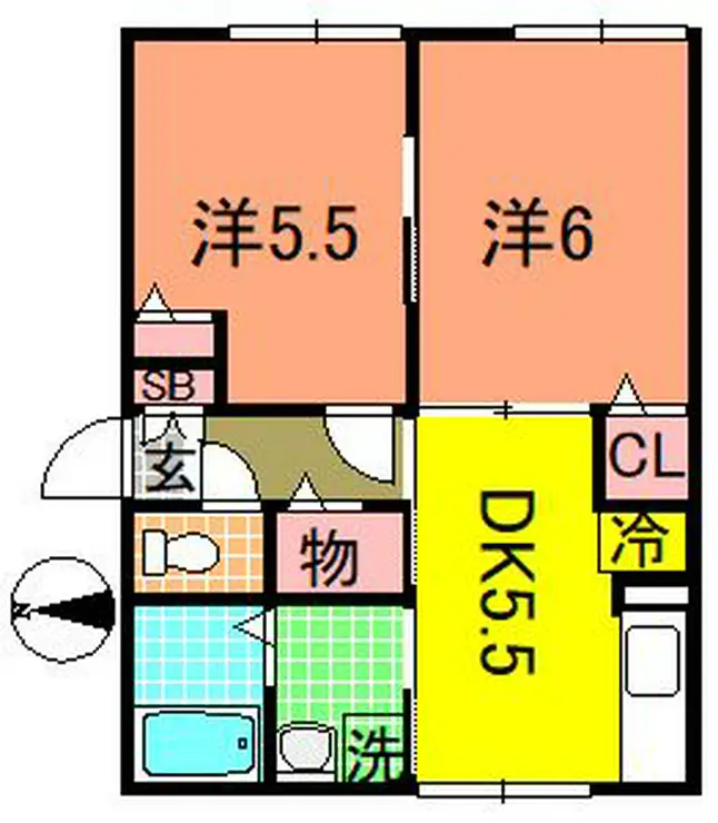 ルーブル上高井戸 1階階 間取り