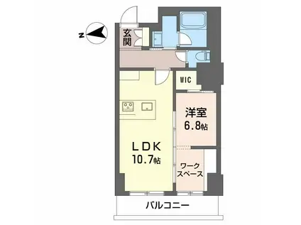 ナナアーク荒町(1LDK/6階)の間取り写真