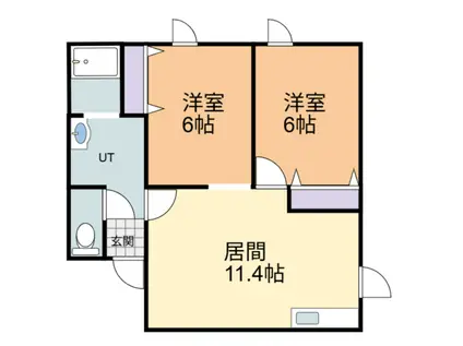 シティハイムAYA(2LDK/1階)の間取り写真