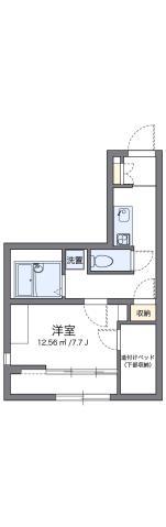 レオパレス喜連北(1K/2階)の間取り写真