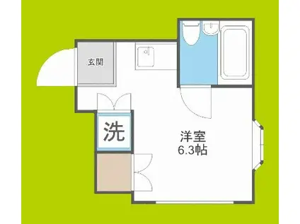 AVANZARE朝潮橋(ワンルーム/1階)の間取り写真