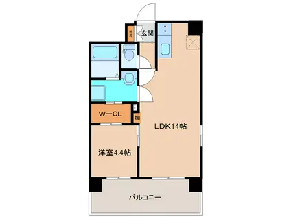 LAGOA湖東(1LDK/7階)の間取り写真