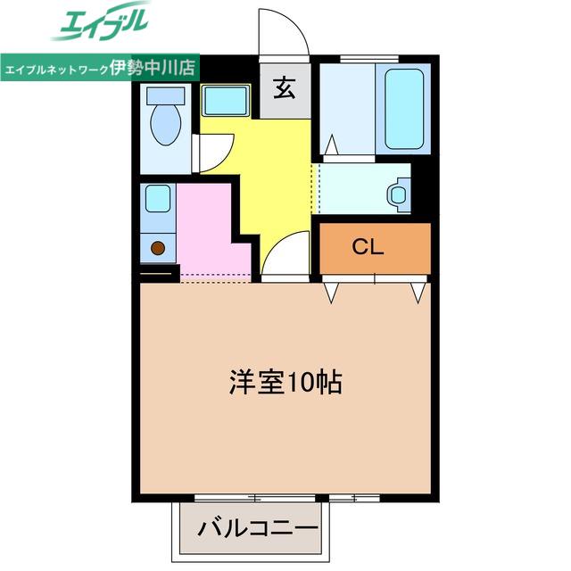 シャルム(ワンルーム/1階)の間取り写真