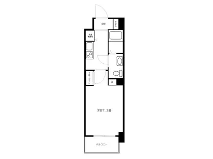 メインステージ八丁堀(1K/6階)の間取り写真