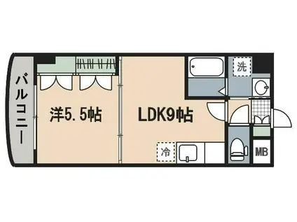 ロイヤルパレス(1LDK/4階)の間取り写真