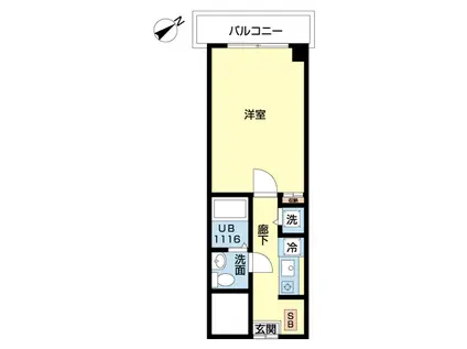 タケミツ幕張本郷マンション(1K/4階)の間取り写真