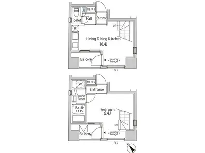 イル ジラソーレ(1LDK/6階)の間取り写真