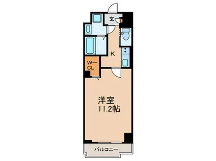 エルグランド二日市(1K/2階)の間取り写真