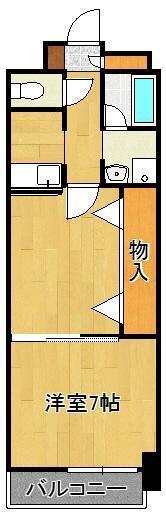 FHE北九州BLDG(1DK/4階)の間取り写真
